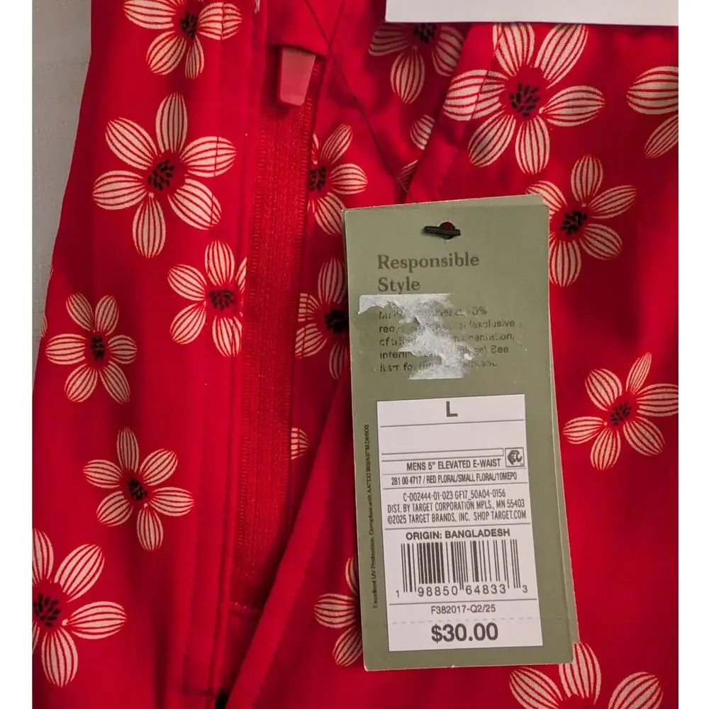 Goodfellow Red Swim Shorts Large